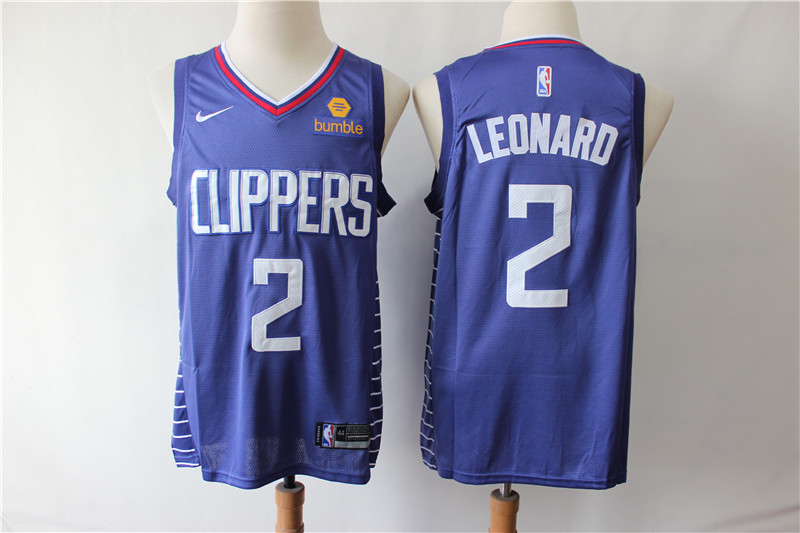 Men Los Angeles Clippers #2 Leonard blue Game Nike NBA Jerseys->atlanta braves->MLB Jersey